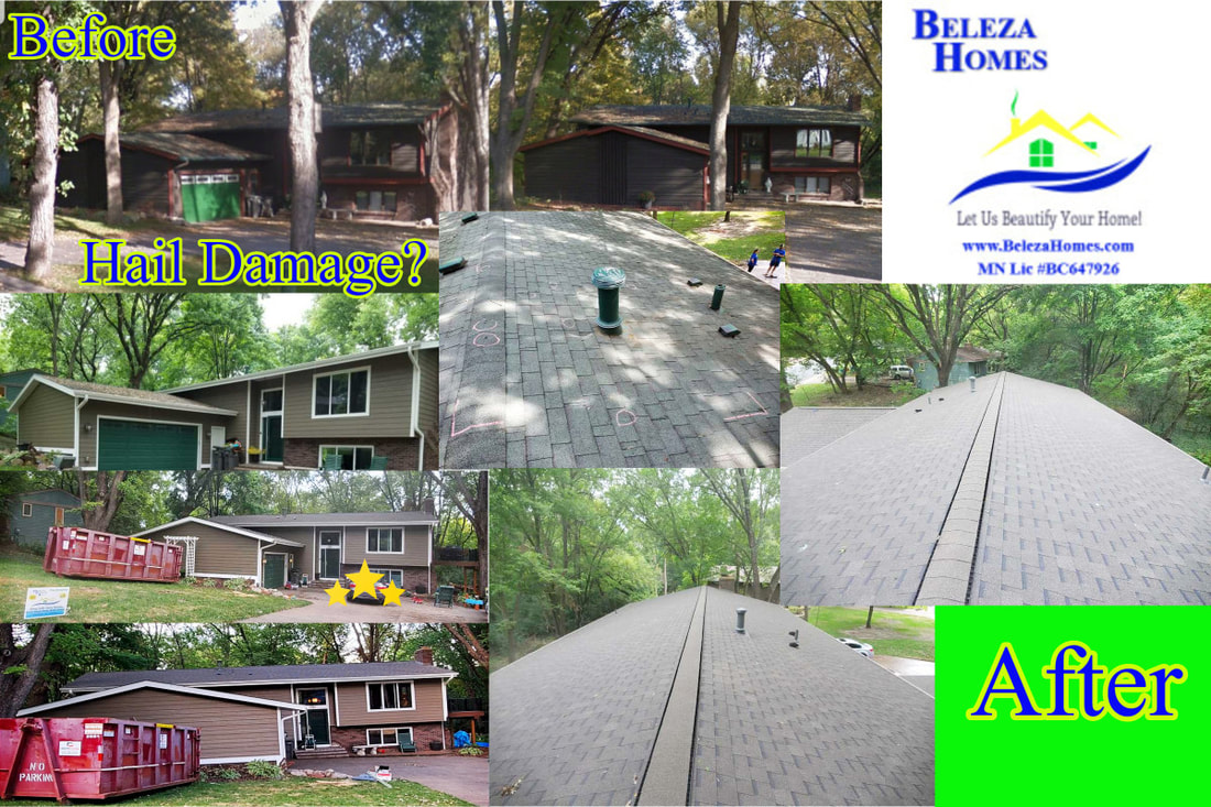 Hail Damaged Roof in Eden Prairie MN, Re-Roofed with Atlas Pinnacle Pristine Asphalt Architectural Shingles and Continuous Ridge Vent 